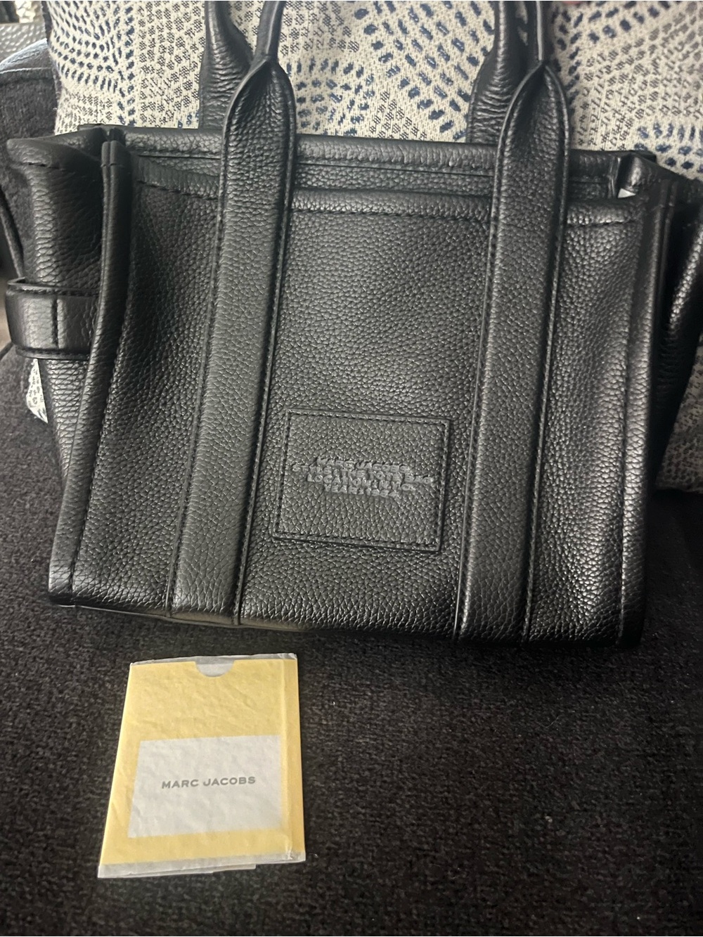 Marc Jacobs Black Pebbled Leather Satchel with Gold Hardware - Picture 2 of 3